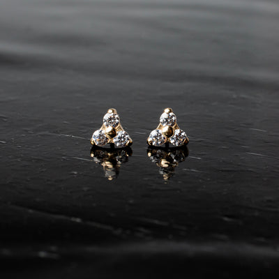 Proantic: Late 19th Century Diamond Knot Sleeper Earrings